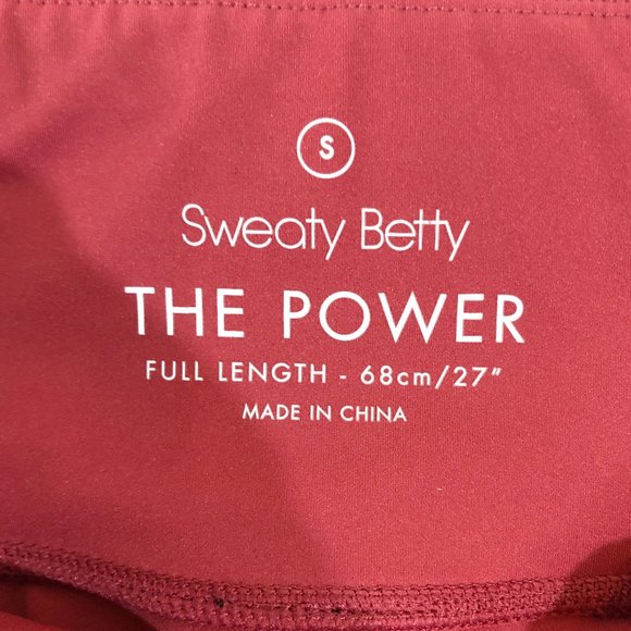 SWEATY BETTY Power 7/8 Leggings in Renaissance Red - Picture 15 of 16